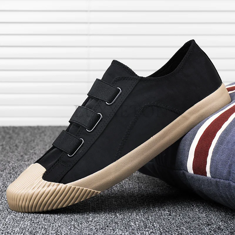 Men Canvas Shoes Casual Sneakers for Men Lightweight Large Size Vulcanized Comfortable Man Flat Black Sneakers for Mens