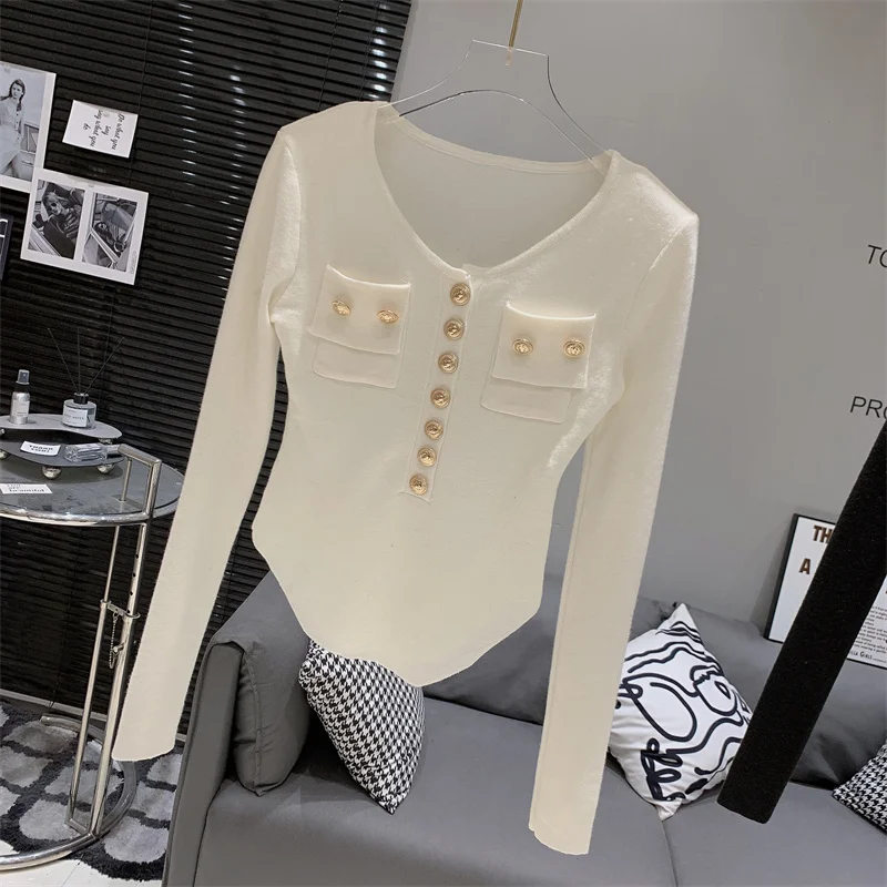 

Slim Fit ort Length Base irt Женский вязаный топ с модным дизайном Ele Sle Осень Новое поступление Бренд Xinsir