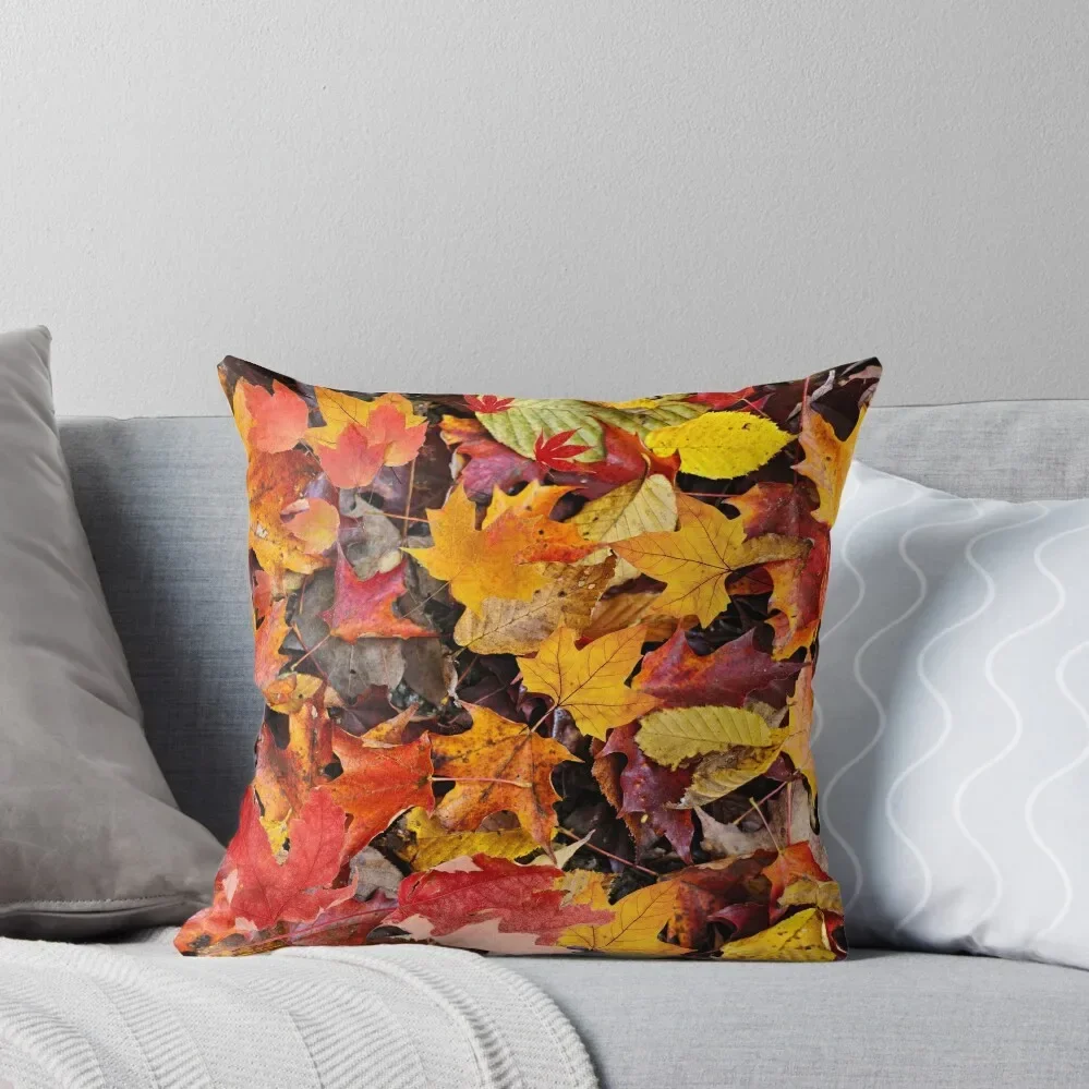 

Fall Autumn - Red Orange Yellow Leaves Throw Pillow pillowcases for sofa cushions Cushions Pillowcases Bed Cushions Pillow