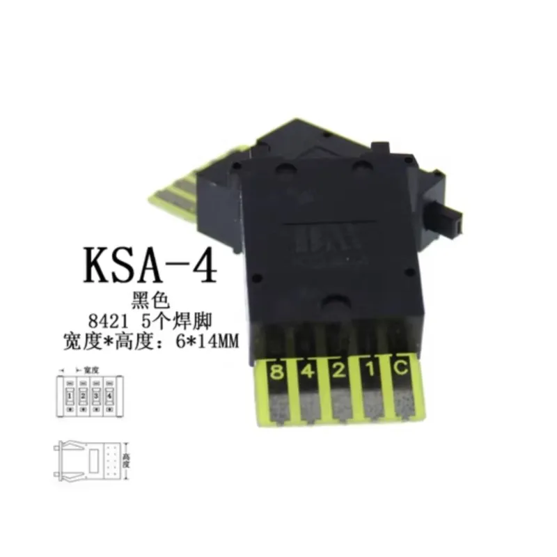 10pcs Black Beige 31x10mm 0-9 8421 Digits BCD Decimal Code Pushwheel Thumbwheel Switches KM3 KSA-1/2/3/4/5 Plates Blank Spacers