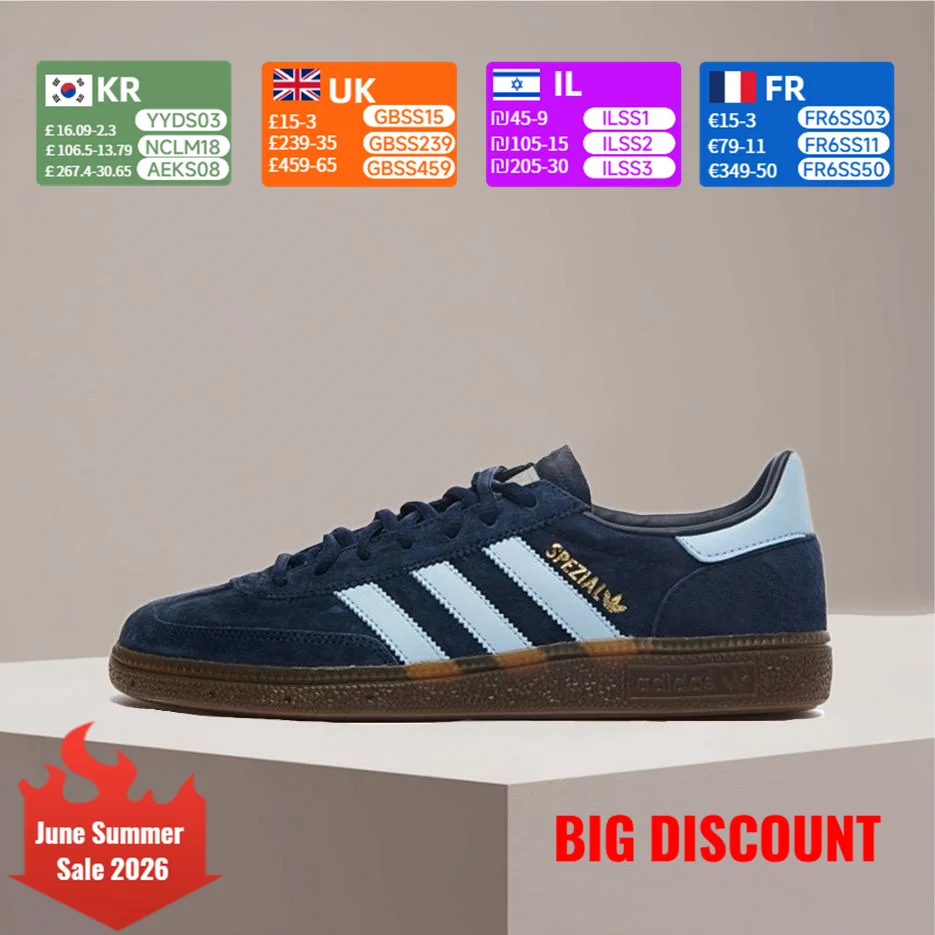 adidas Originals HANDBALLSPEZIAL Comfortable and versatile Non-slip and durable Low-top sneakers for men and women BD7633