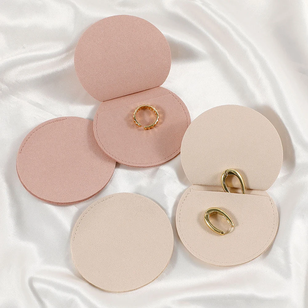 

10Pcs Cute 7x7cm Jewelry Microfiber Gift Bag Velvet Round Storage Pouches Ring Stud Earrings Bracelet Pendant Necklace Organizer