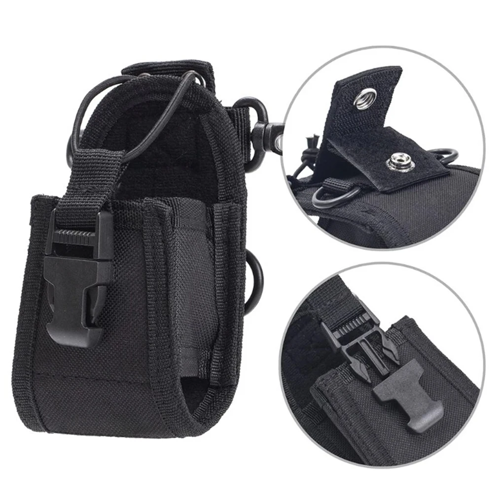 Bolsas de seguridad para Walkie Talkie, bolsa de Radio bidireccional, fundas de transporte ajustables, piezas de repuesto para Baofeng UV-5R/UV-82