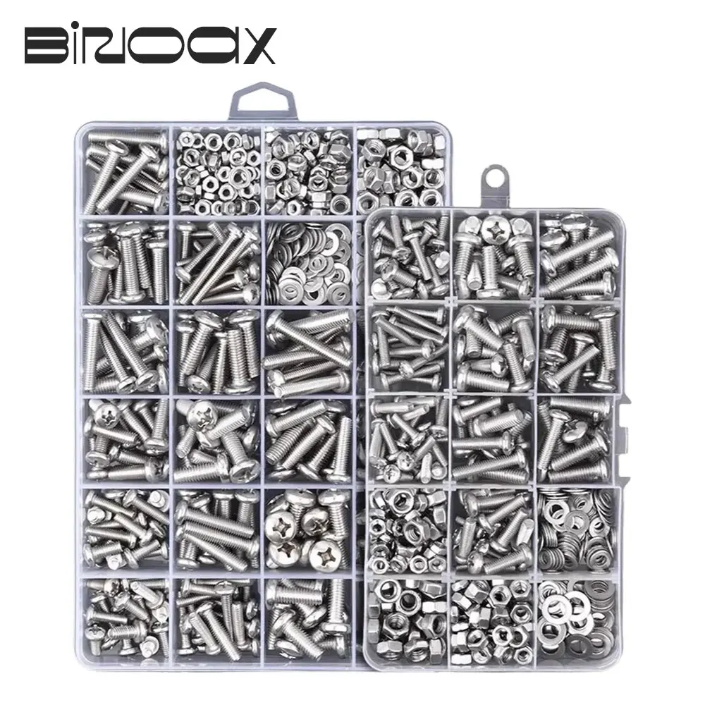 Screw Nuts Caps Set Screws Washers Self-Tapping Screws Kit M2M3 M4M5M6 - Handyman Tool Box Collection