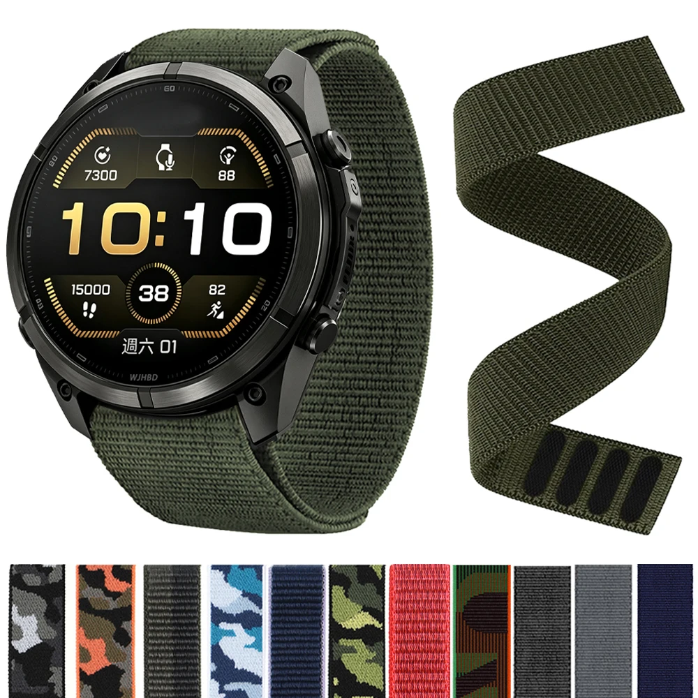 26mm 22mm Strap For Garmin Fenix E 8 9 Pro Solar 47/51mm 7 7X Pro/Enduro 3 2/Epix Quick Release Bracelet Nylon Sports Watch Band