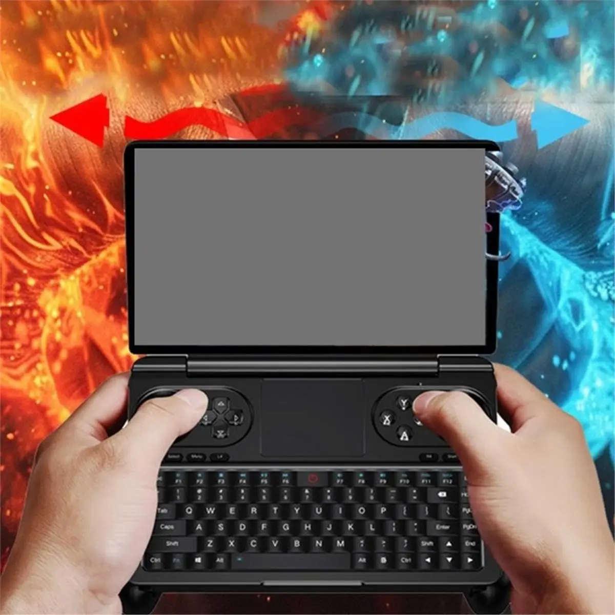 update. Double Fan Cooling Module for Win Mini Handheld Gaming PC Aluminum Base High Performance Light Weight Black