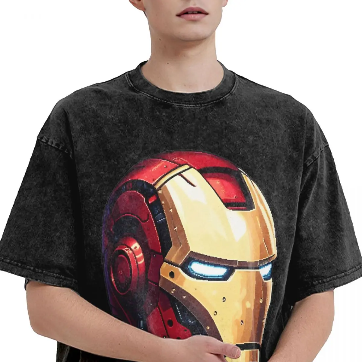 Iron Man 3D Print Captain America T-Shirt Trending T-Shirts Short-Sleeve Vintage Tshirt Summer Cotton O Neck Oversized Top Tees