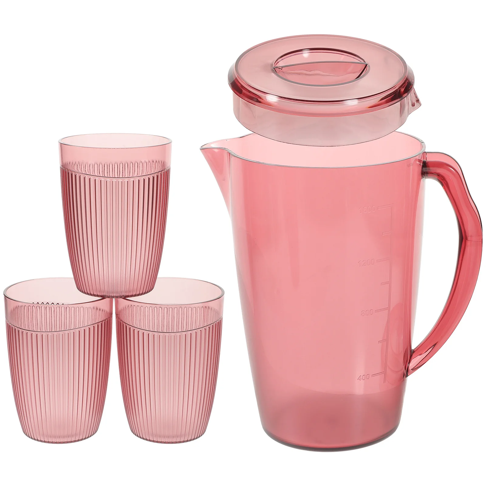 

Large Capacity Cold Drink Pot Set 1 Pot 4 Cups Plastic Juice Container Ideal for Family Outdoor Picnic Bbq Poolside