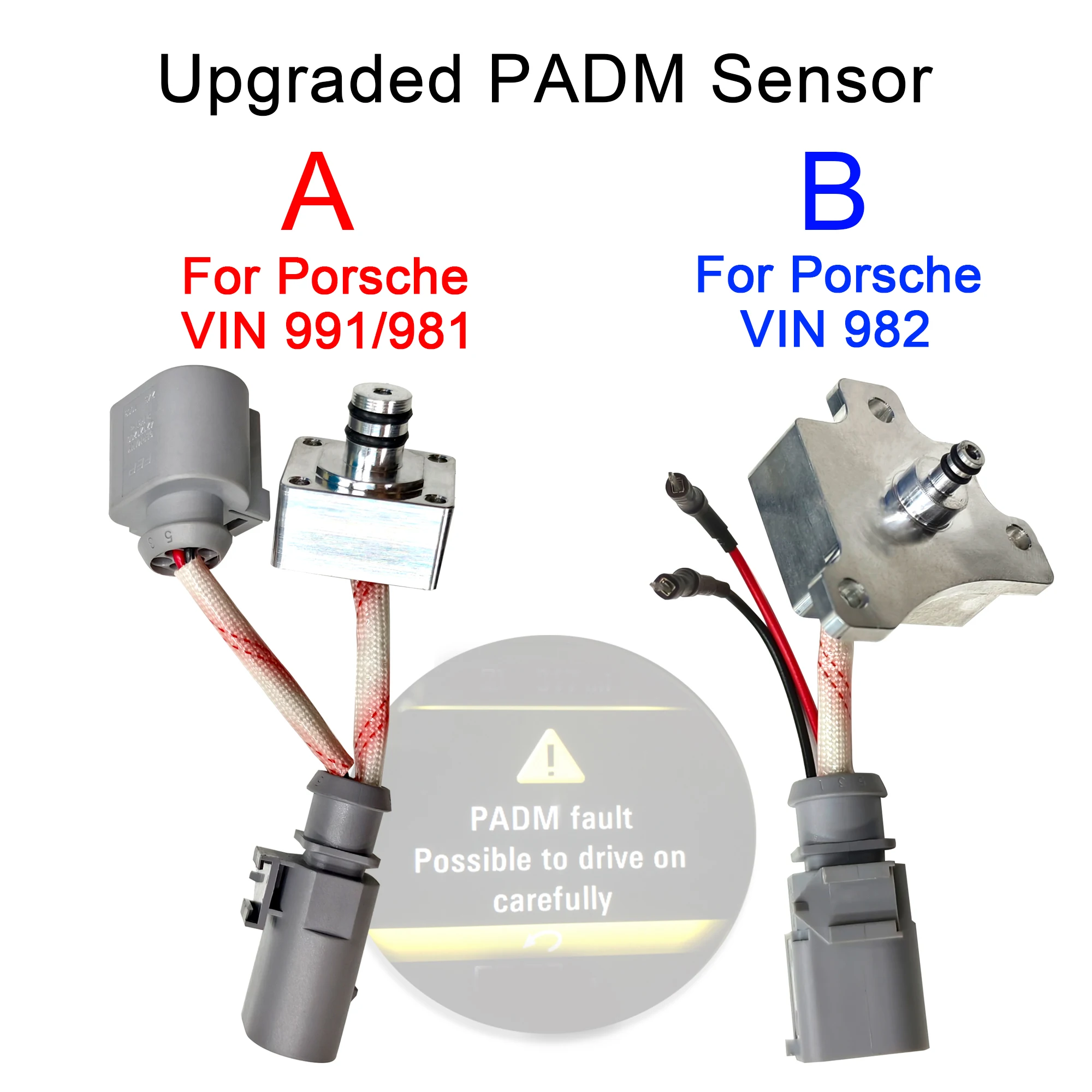 Upgraded PADM Sensor, A For Porsche VIN 991/981, B For Porsche VIN 982, Parts For Porsche Active Drivetrain Mount (PADM) System