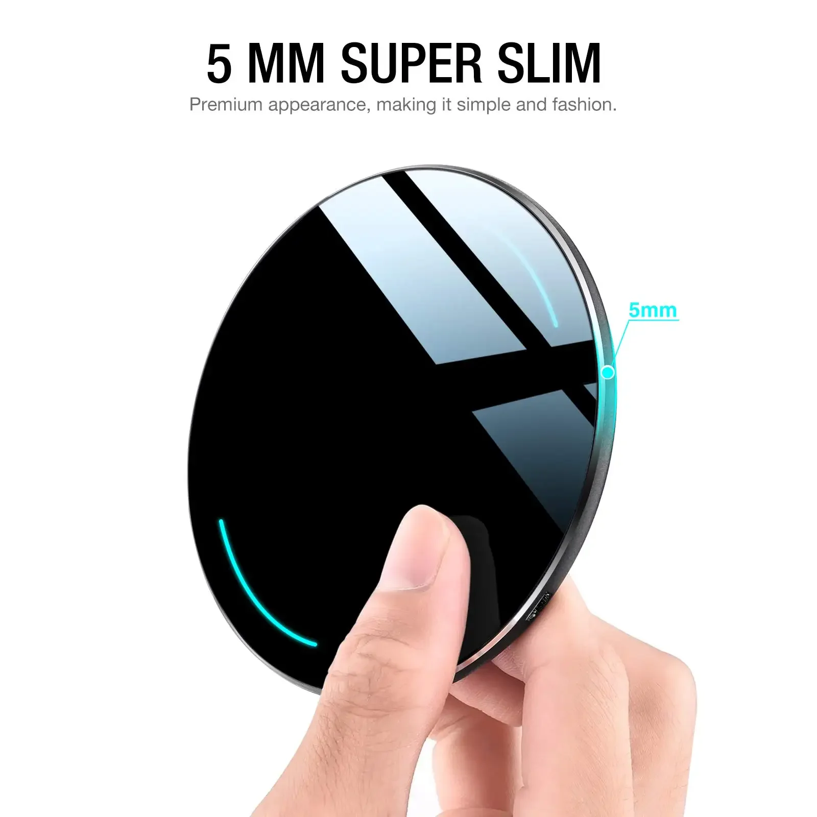 Oem Wholesale 30mm Long Distance 10w Fast Charging Invisible Under Desk Wireless Charger Professional Wireless Ultrathin Pad