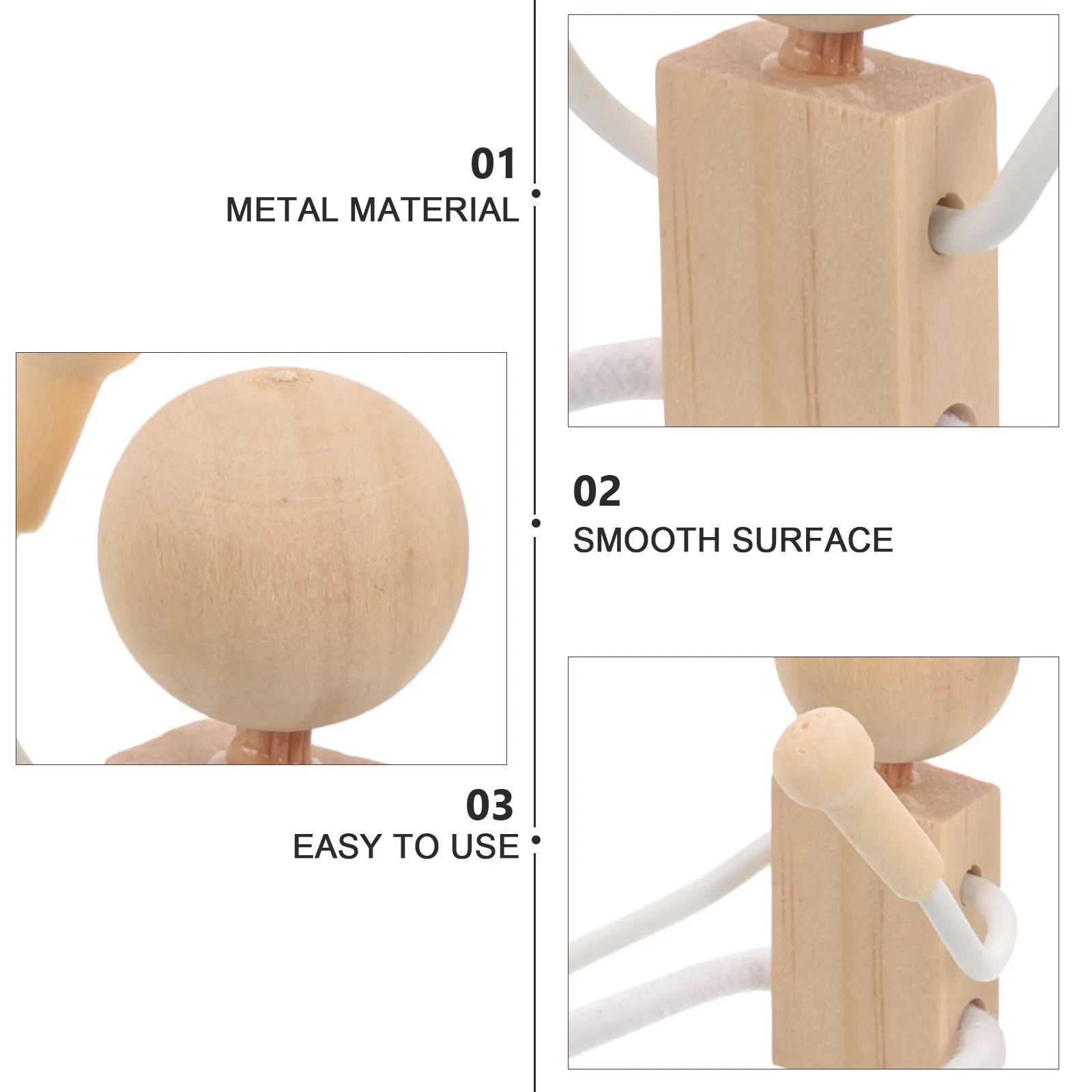 4Pcs DIY Unfinished Wooden Character Set Solid Mdf Smooth Sanded Ready to Paint Educational Craft for Kids Creativity