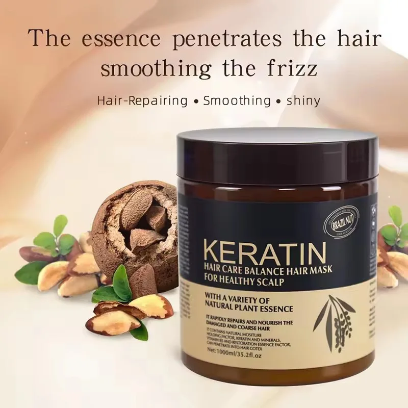 Professional Salon Hair Care Balance Hair Mask Brazil Nut Organic Collagen Restorative Hair Gel Conditioner For Healthy Scalp