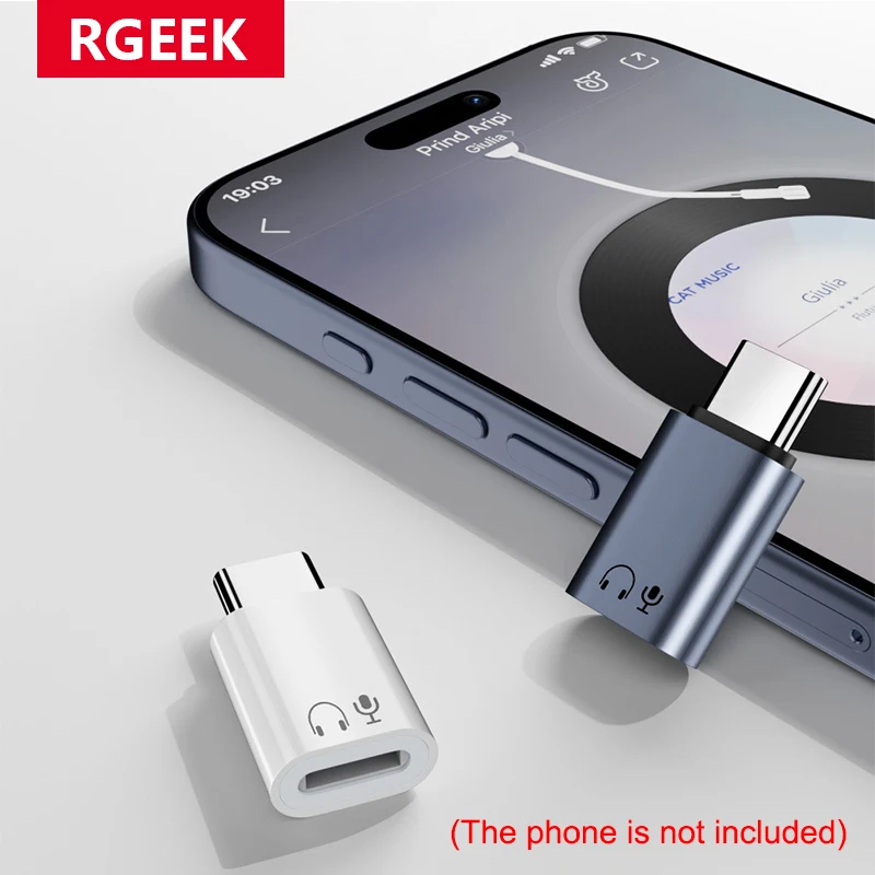 RGEEK IOS أنثى إلى نوع C ذكر محول ل Xiaomi هواوي POCO السلكية سماعة محول OTG USBC إلى البرق سماعة الصوت AUX