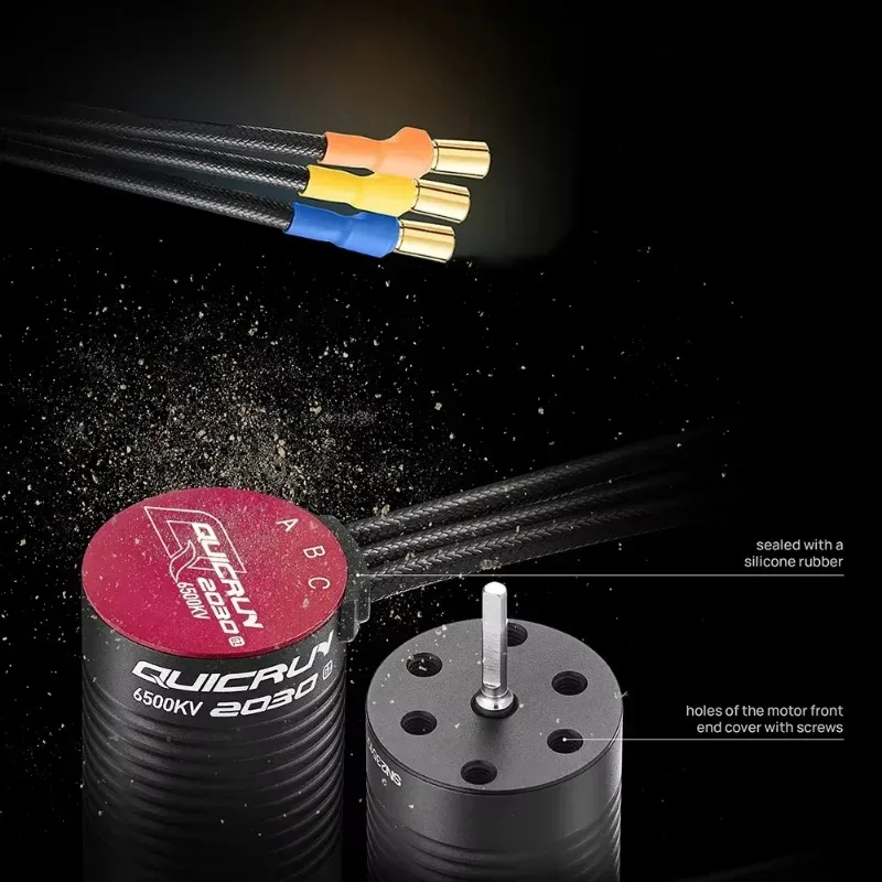 

Hobbywing QuicRun 2030 Brushless Motor, 5000KV/6500KV/7800KV 2-3S Sensorless for 1/18 On-Road Off-Road RC Truck