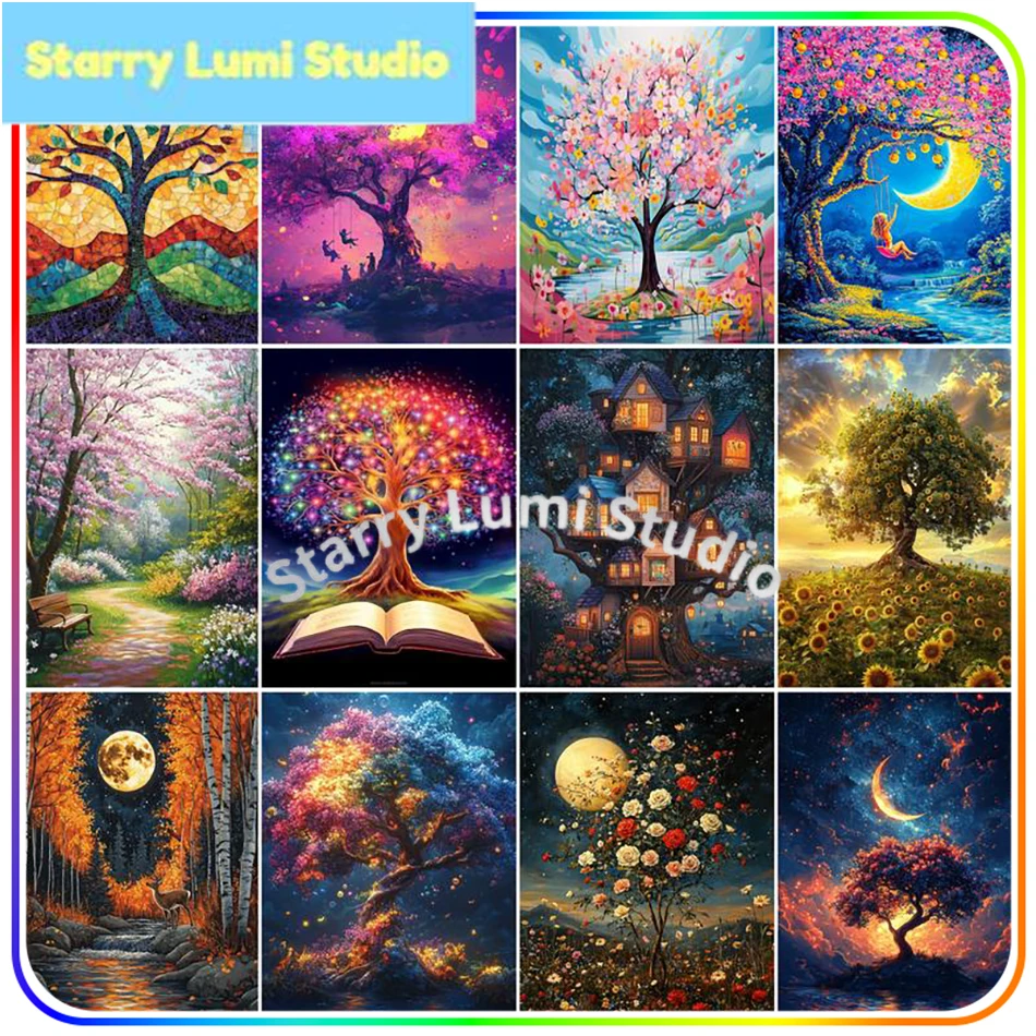 Diamond Painting Kit Completo Color Abstract Tree For Adults 5D Diamond Pictures Cross Stitch Kits Embroidery Home Decor