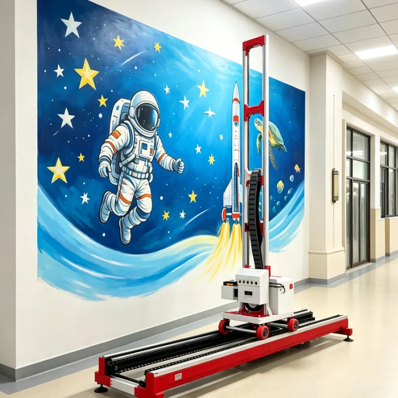 customized UV Wall Printer Vertical Flatbed for Complex Surfaces Wood Metal Glass PVC with 9600dpi Resolution