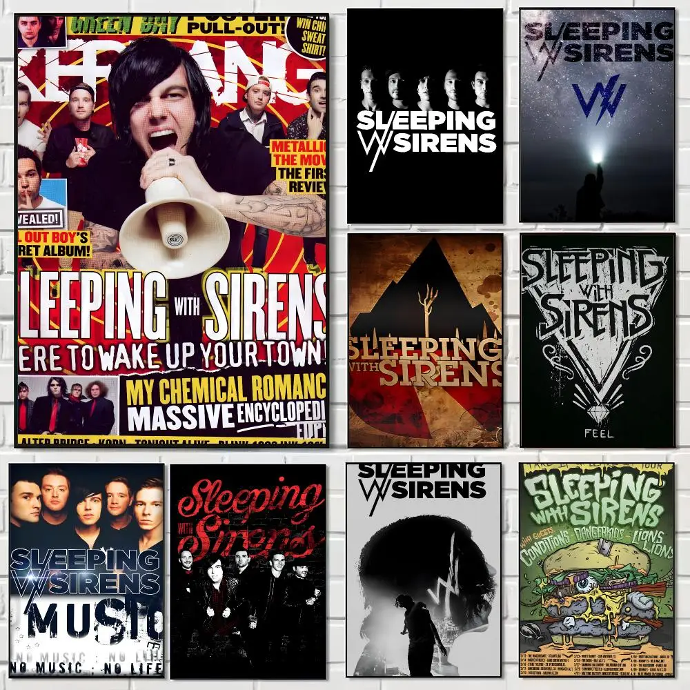 rock band  Sleeping With Sirens Poster Pegatina artistica HD autoadhesiva impermeable para salon dormitorio