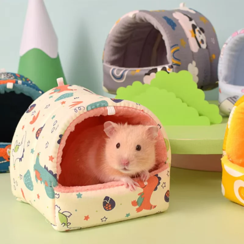 Autumn And Winter Mini Hamster House Cage Guinea Pig Hammock Basket Hamster Cage Small Pet Nest Rabbits Bed Pet Supplies