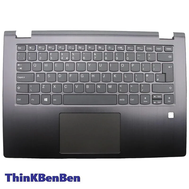

UK English Iron Gray Keyboard Upper Case Palmrest Shell Cover For Lenovo Ideapad YOGA 530 Flex6 14 14IKB 14ARR 5CB0R08818