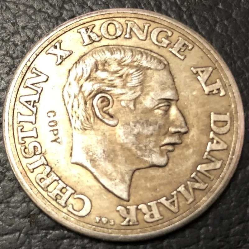 1945 Denmark 2 Kroner-Christian X ( King's Birthday) Silver Plated Coin Copy