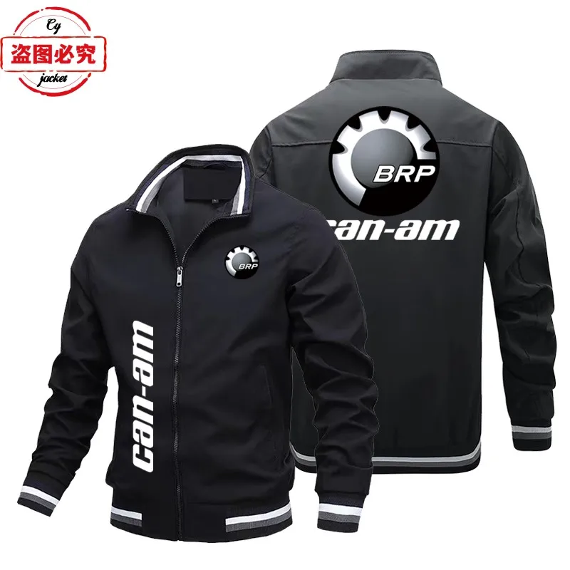 Racing Suit CAN-AM Motorcycle Logo Motorcycle Jacket Loose Long Sleeve Top Cardigan Jacket Group Cycling Suit