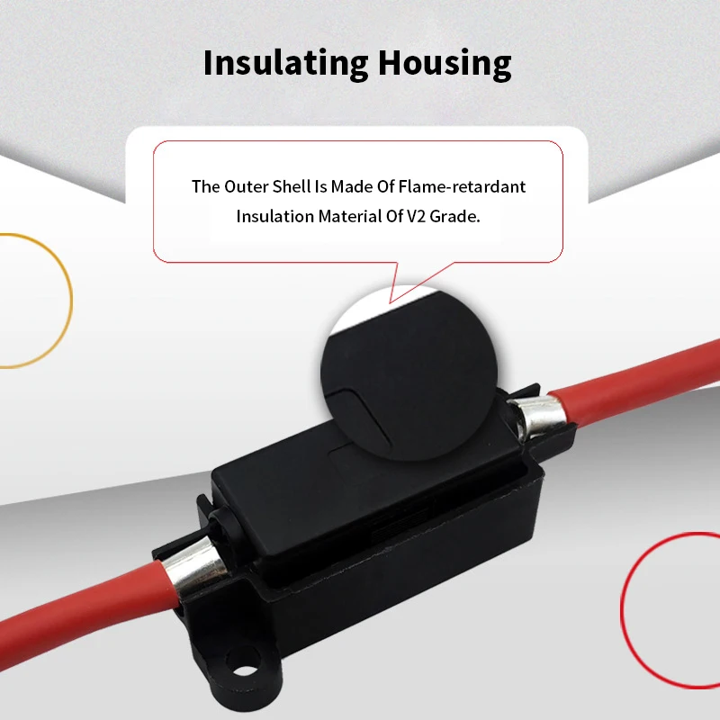 80A 100A Fuse Base 24V Box for Car Large Current Universal Automotive Car Air Conditioning Box Fork Bolt Fuse Holder