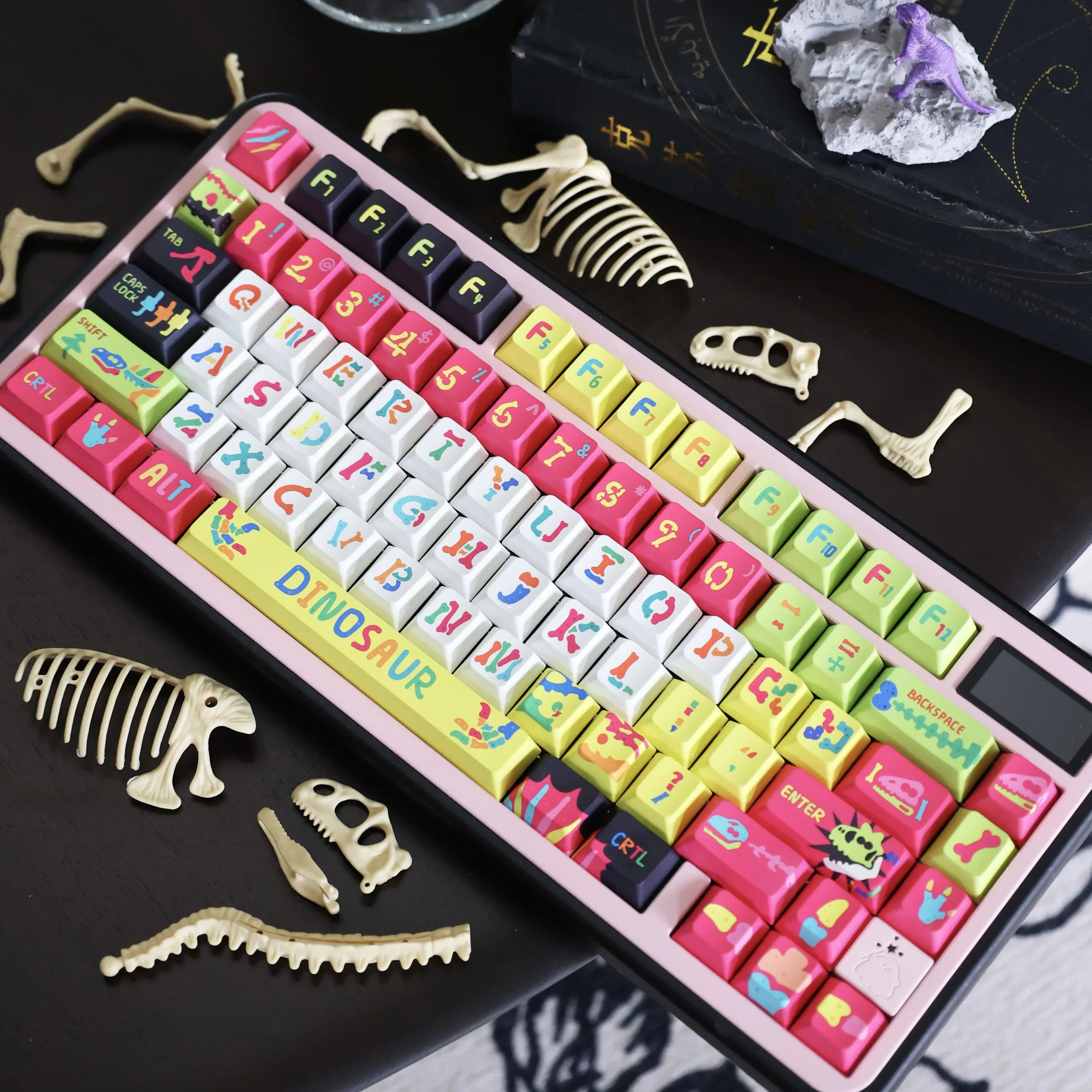 Designer Colorful Bone Dragon Keycap Five-sided Sublimation PBT Original Height 146 Keys