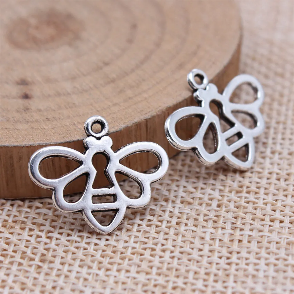 Findings Openwork Abstract Sketch Bee Charms Jewelry Making Supplies 17x21mm 20pcs