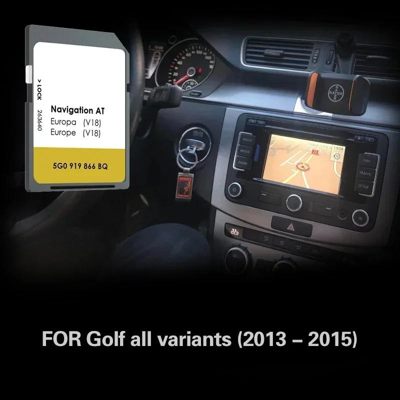 

AT V18 Подходит для VW Golf всех варианов (2013–2015) Карта Gps Sat NAV 16 ГБ Naving MIB1 SD GPS Карта Европа Германия Испания