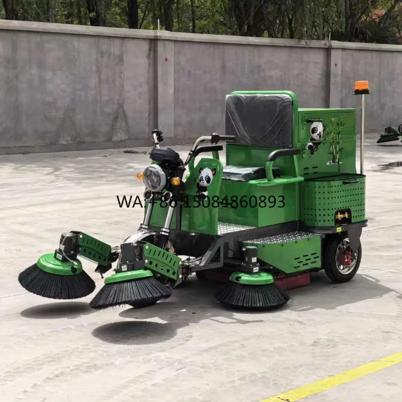 Shipping 3-Wheel Open-Top Sweeper | Mini Road Sweeper Leaf Collector Machinegardeninggiardinag