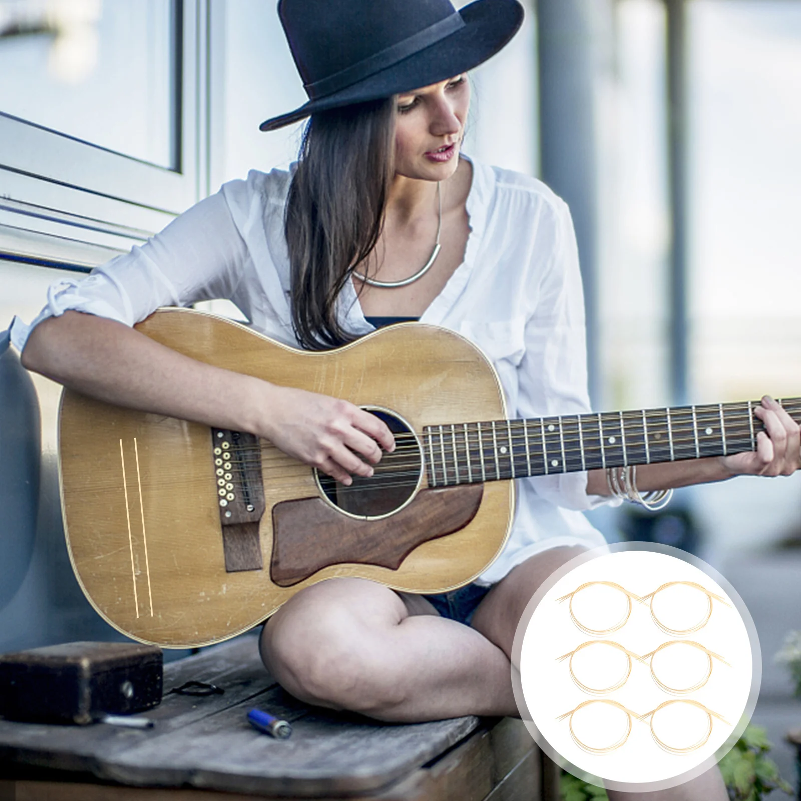 

10pcs Guitar Binding Strips White Abs Durable Replacement For Acoustic Classic Guitars Purfling Decoration Instrument