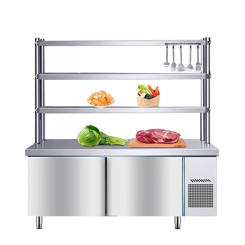 

Refrigerated workbench, commercial horizontal freezer, double temperature fresh-keeping cabinet, kitchen refrigerated freezer