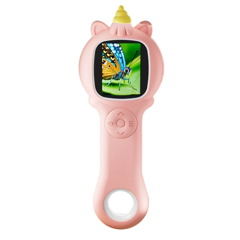  Educational ABS Microscope Toy with Built in LED Light USB Recharging 500X Magnifier For Children Science Experiments