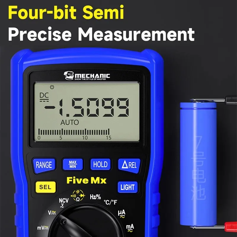 Imagem -05 - Mecânico-multímetro Semi Digital para Reparação de Telemóveis Multímetro de Detecção de Temperatura de Alta Precisão Cinco mx Bit