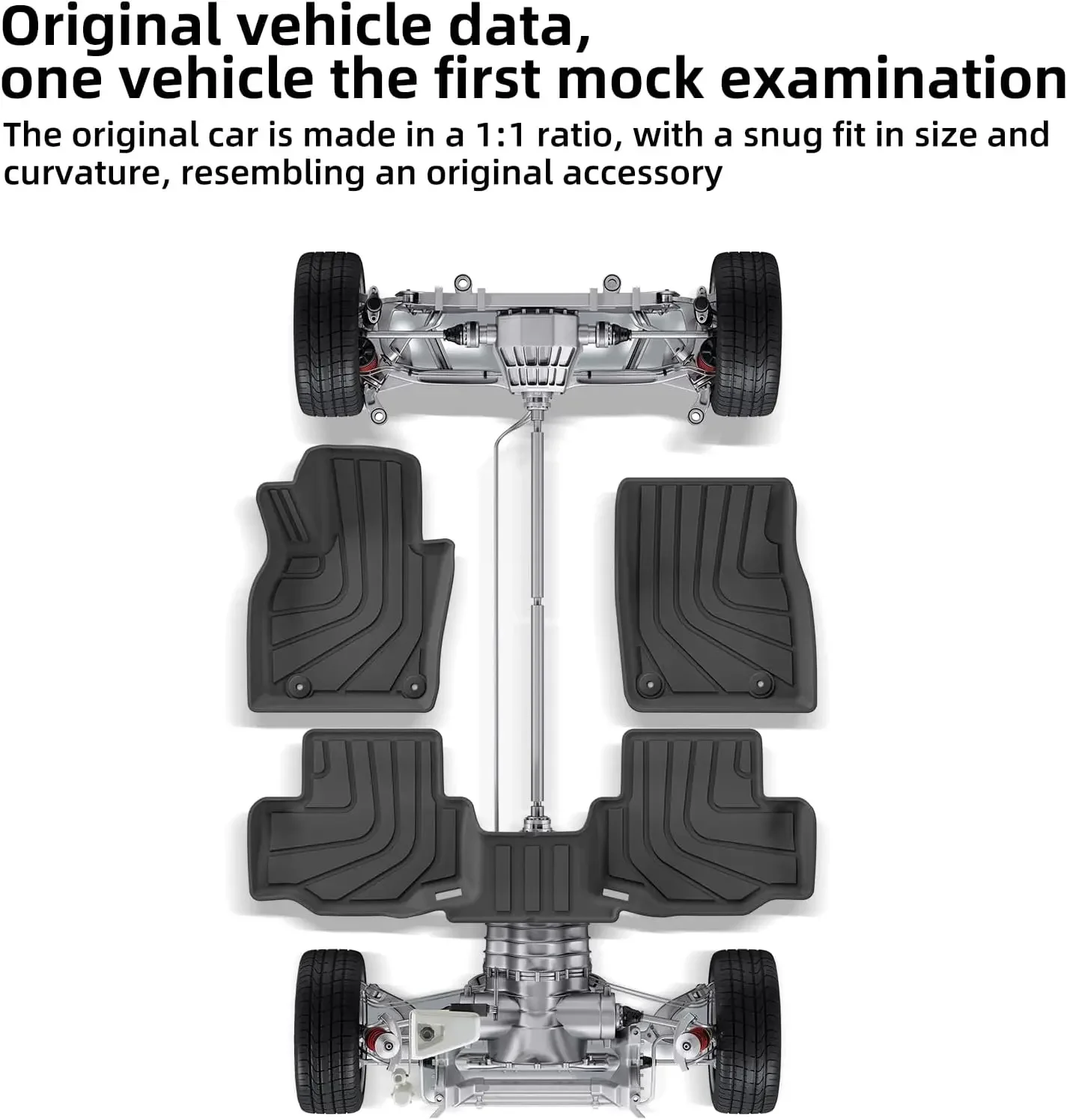 سجادات أرضية لـ 2025 Mazda CX-70 & CX70 PHEV بطانات أرضية لجميع الأحوال الجوية ملحقات TPE، سجادات سيارة للصف الأول والالثاني باللون الأسود الداخلي