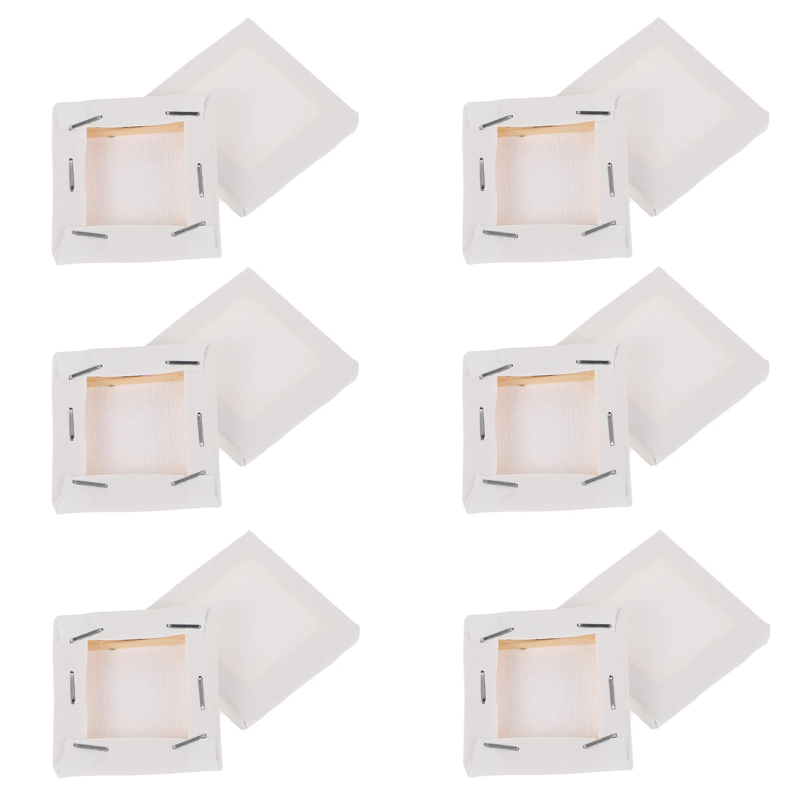 

12pcs Mini Canvas Frame Oil Painting Boards Stretched Blank DIY Set Wood Panels Supplies Simple Design Photo Box