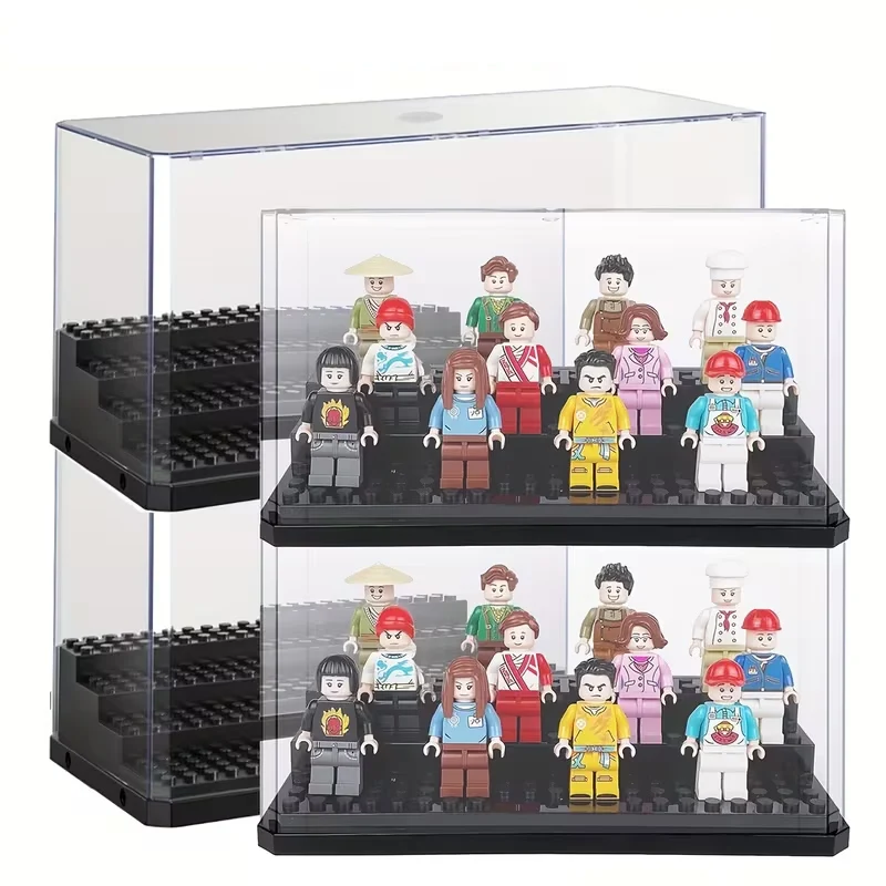 Dustproof Acrylic Figurine Display Case Container Box Dustproof Clear Case for Building Block Collections & Toy Models