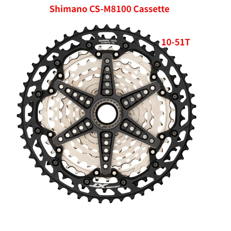 SHIMANO DEORE XT CS M8100 Cassette Sprocke M8100 Freewheel Cogs Mountain Bike MTB 12-Speed 10-45T 10-51T M8100 Cassette Sprocket