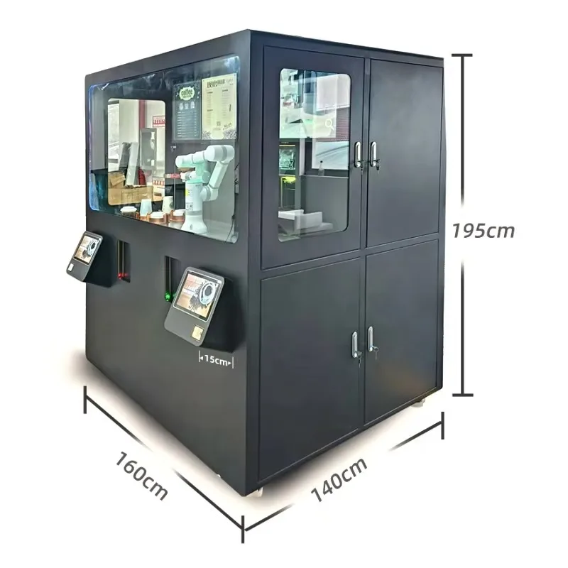 Custom 6-Axis CNC Commercial Coffee Robot Barista Machine Automatic Cappuccino Latte Touch Screen