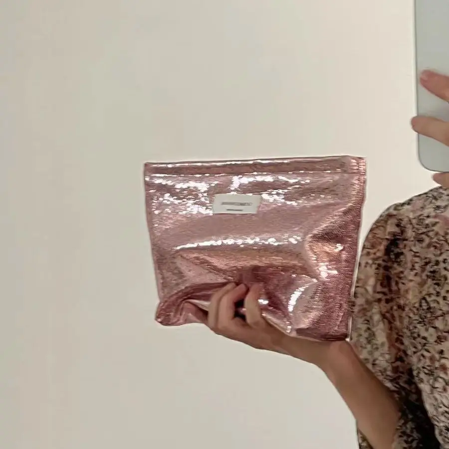 Women's Cosmetic Bag Flash Hand Bag Makeup Bag Cute Going Out Bag Cosmetics Bag Fashion Bolsa De Maquillajes Trousse Maquillage