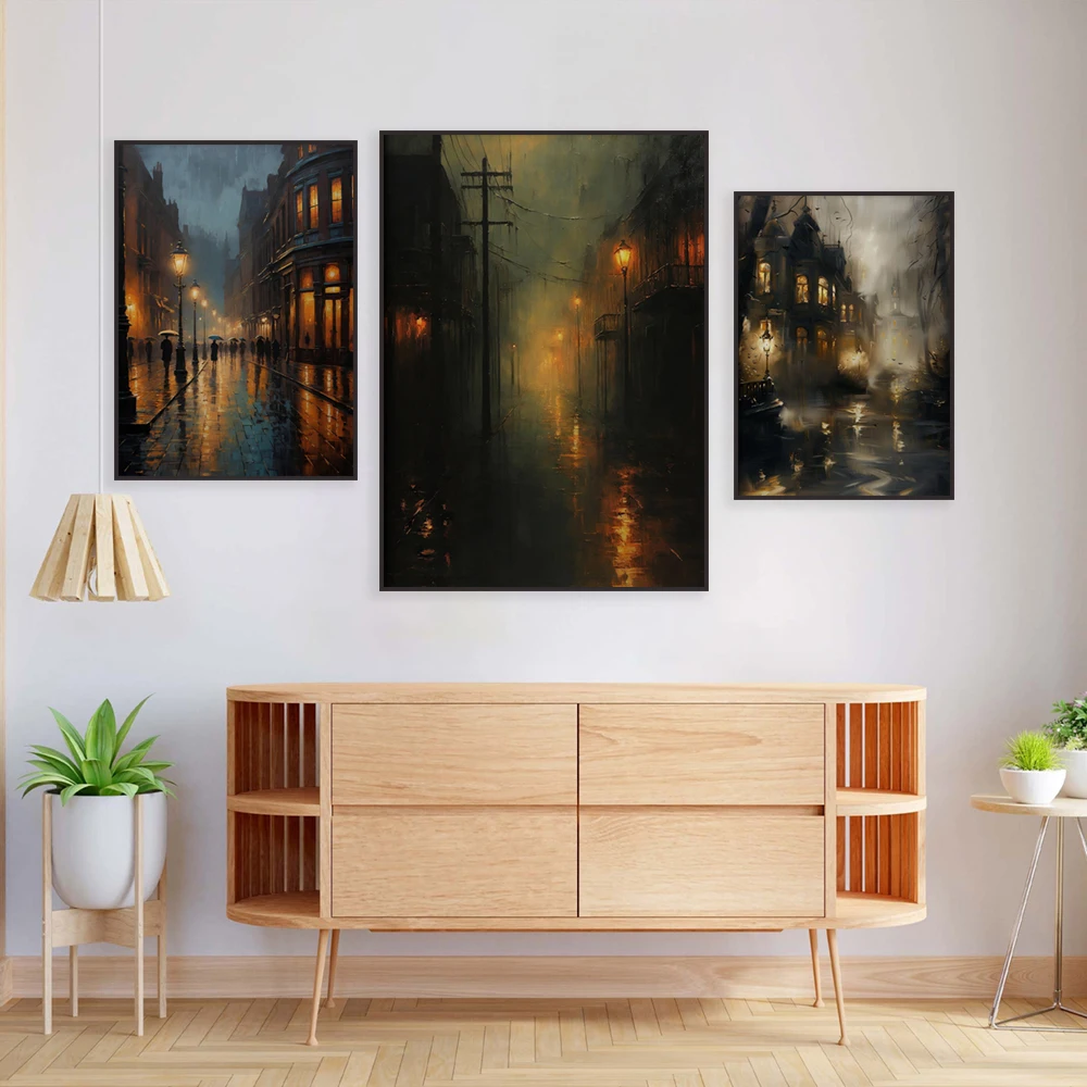 Gothic architecture, dark preppy print, dark cabin style print, moody victorian art, gothic home decor, gloomy witchcraft poster