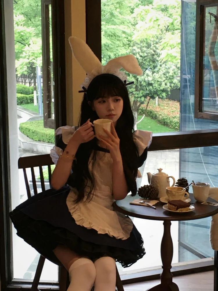 

Хэллоуин Angel Maid Trimmed Dr Anime Con Косплей Наряд Комплект из двух предметов ort Sve круглый Ne Полиэстер Материал