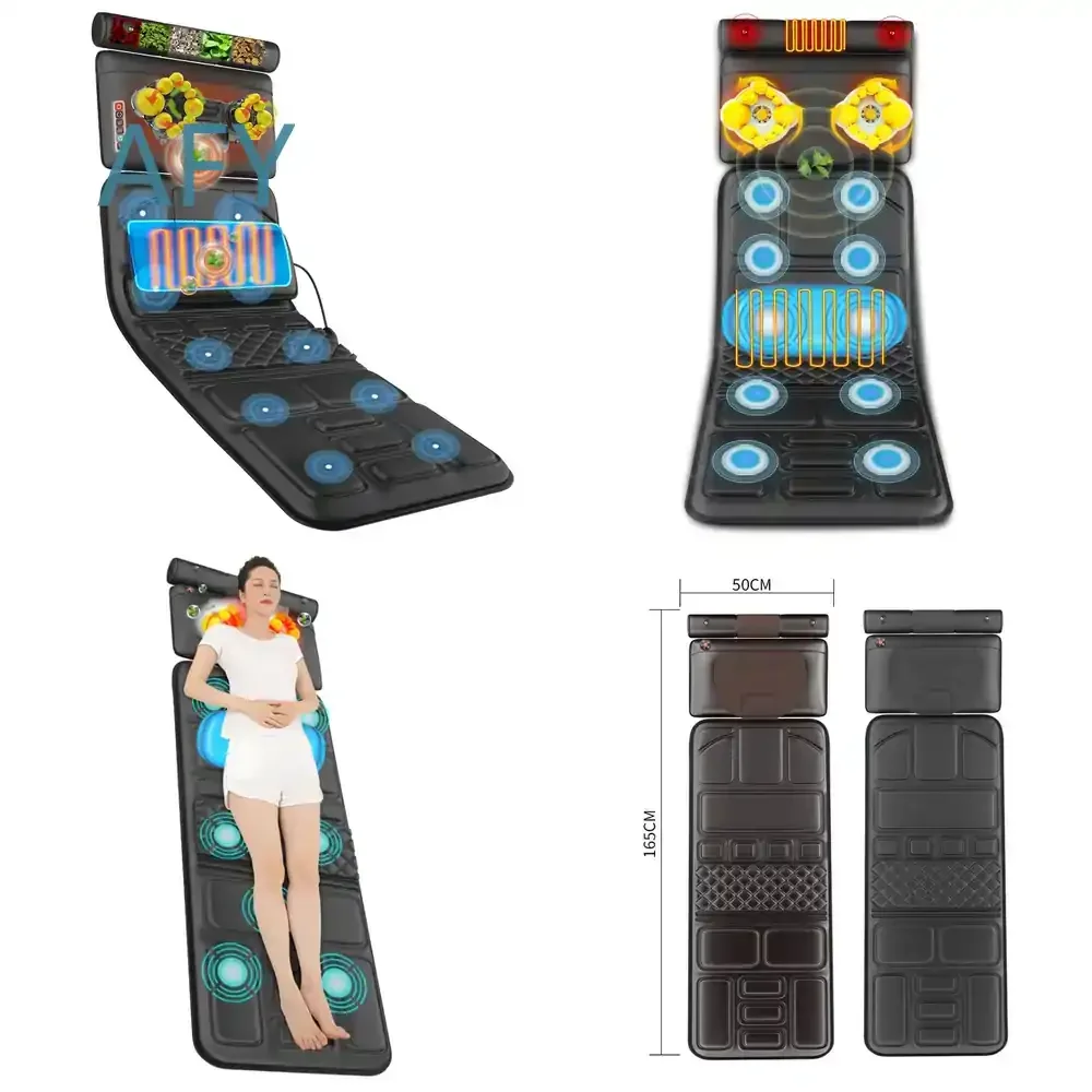 3 In 1 Mode Collapsible Full Body Massage Mattress for Automatic Heating Multifunction Far Infrared Vibration Massager