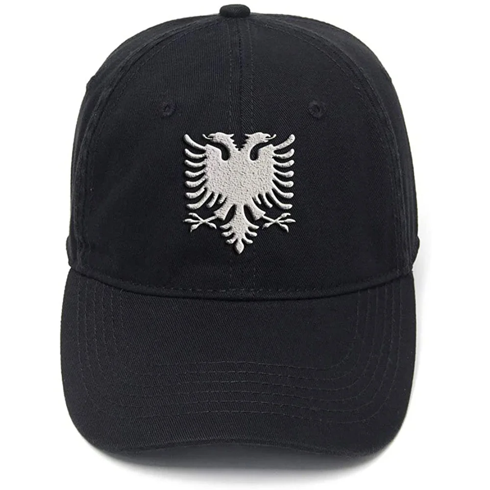 

Lyprerazy Albanian Eagle Washed Cotton Adjustable Men Women Unisex Hip Hop Cool Flock Printing Baseball Cap