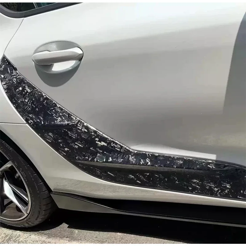 لوحة باب السيارة من ألياف الكربون، شريط زخرفي، لوحة باب الحاجز، مجموعة أدوات ترقية الديكور #6