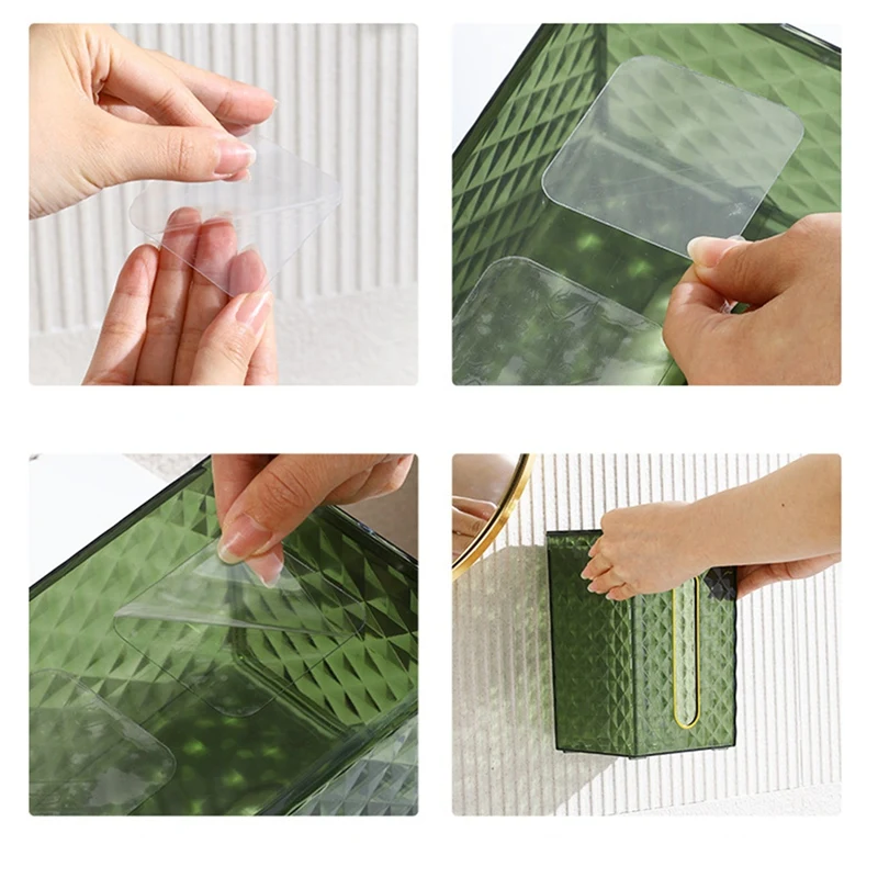 Household Tissue Box Transparent Desktop Tissue Box Pumping Paper Storage Box Living Room Dining Roo