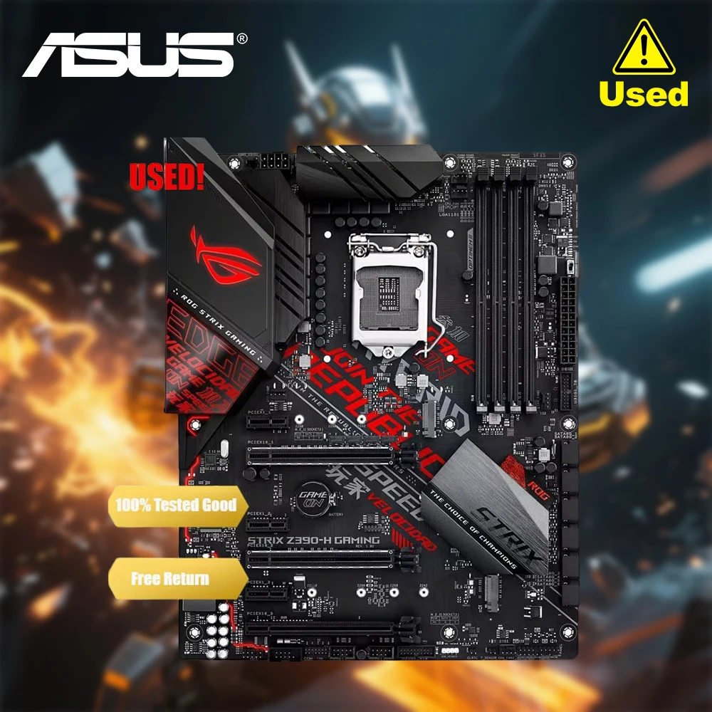 ASUS ROG Strix Z390-H 게이밍 마더보드, LGA1151, 인텔 8 세대 및 9 세대, ATX DDR4 DP HDMI M.2 USB 3.1 Gen2 기가비트 LAN