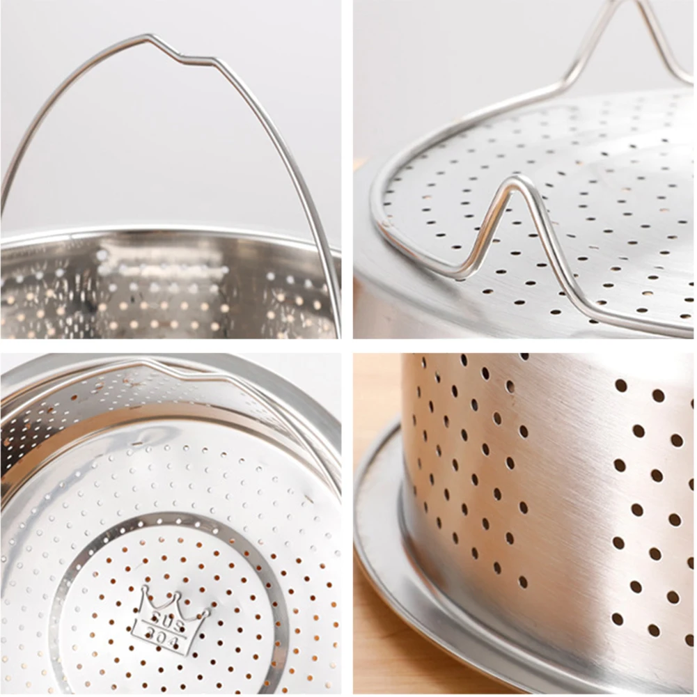 Stainless Steel Steamer Basket In Stant Pot Accessories For Instant Cooker With Silicone Handle Pressure Cooker Rice Steamer