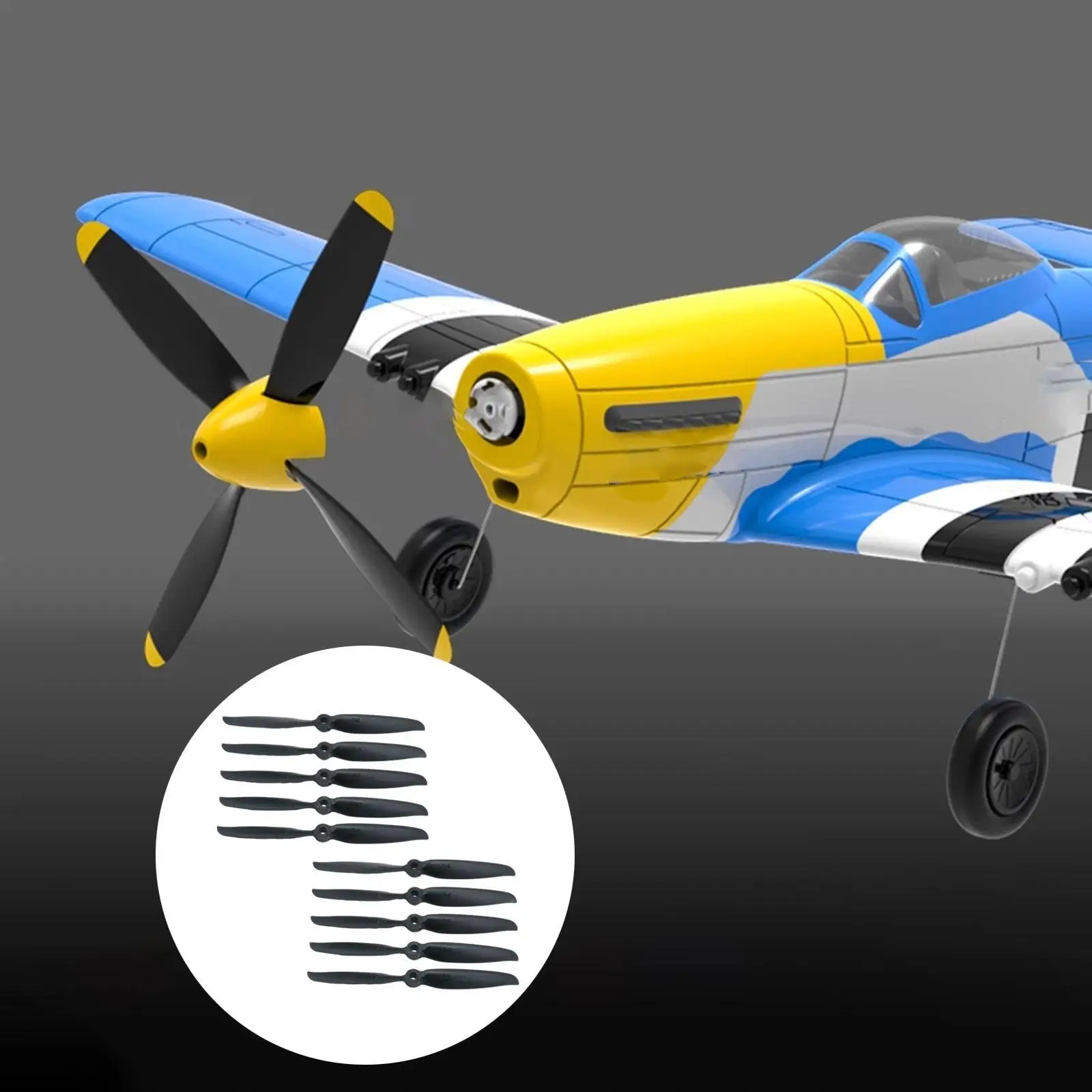 10x Propeller Props Replace Easy to Install High Speed Modification Electric Airplane Toy Propellers for 2200kv 2450kv Motor
