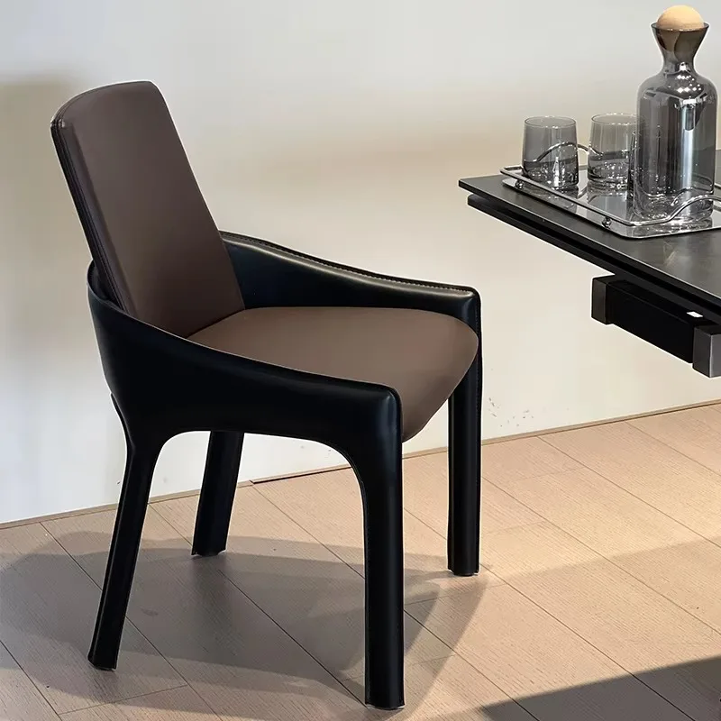 

Modern Restaurant Dining Chair Rustic Faux Leather Kitchen Nordic Dining Chair Cheap ComfortableSillas Comedor Furniture Home